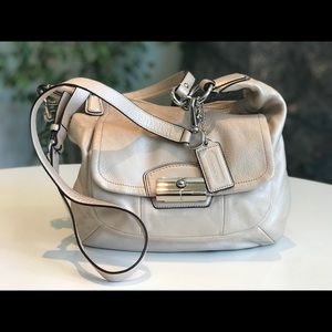 Coach purse in soft pearl leather